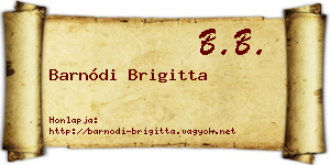 Barnódi Brigitta névjegykártya